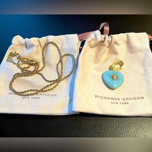 New Mignonne Gavigan gold chain and heart pendant